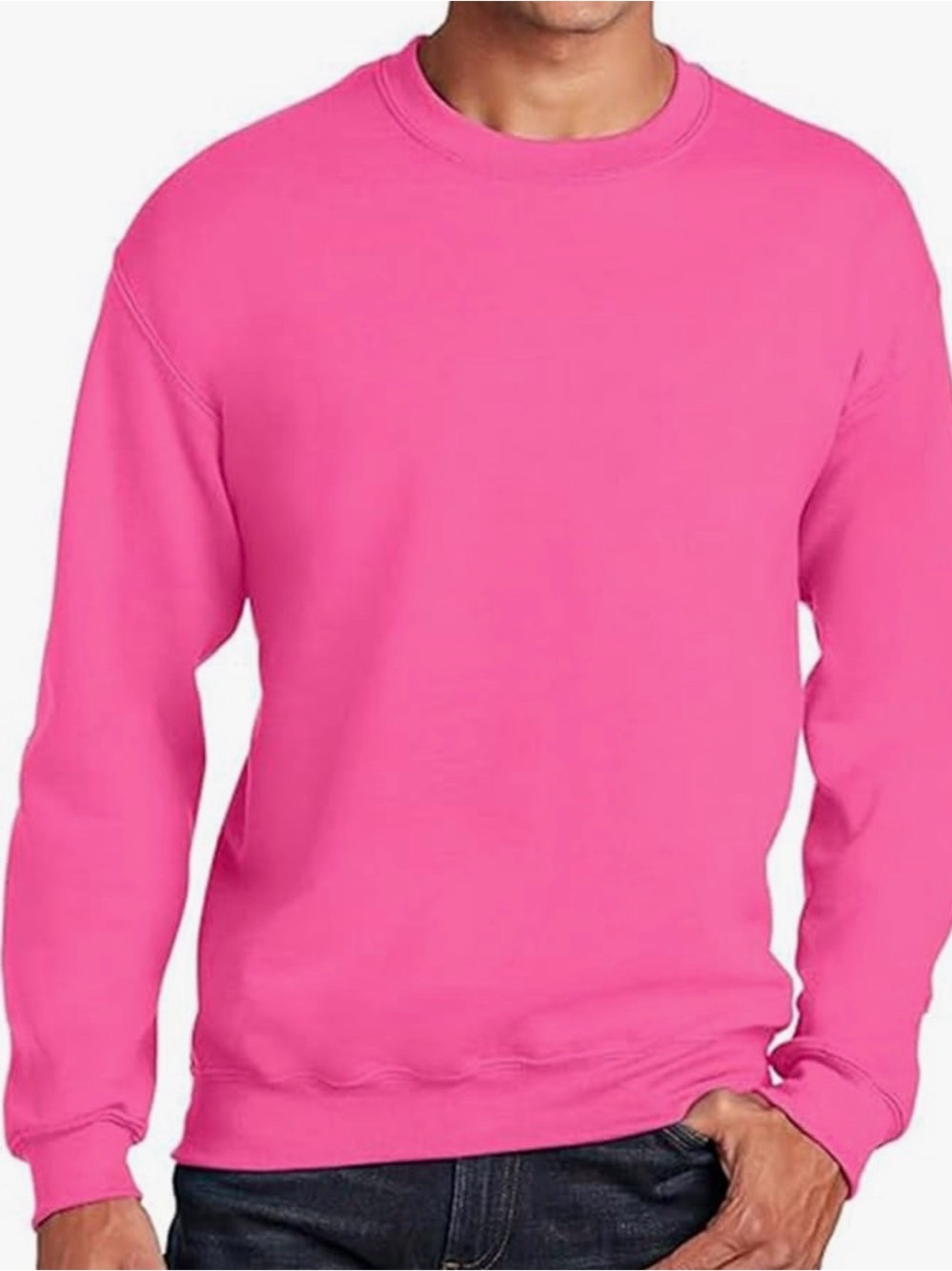 Men's Crewneck Sweater - Pink